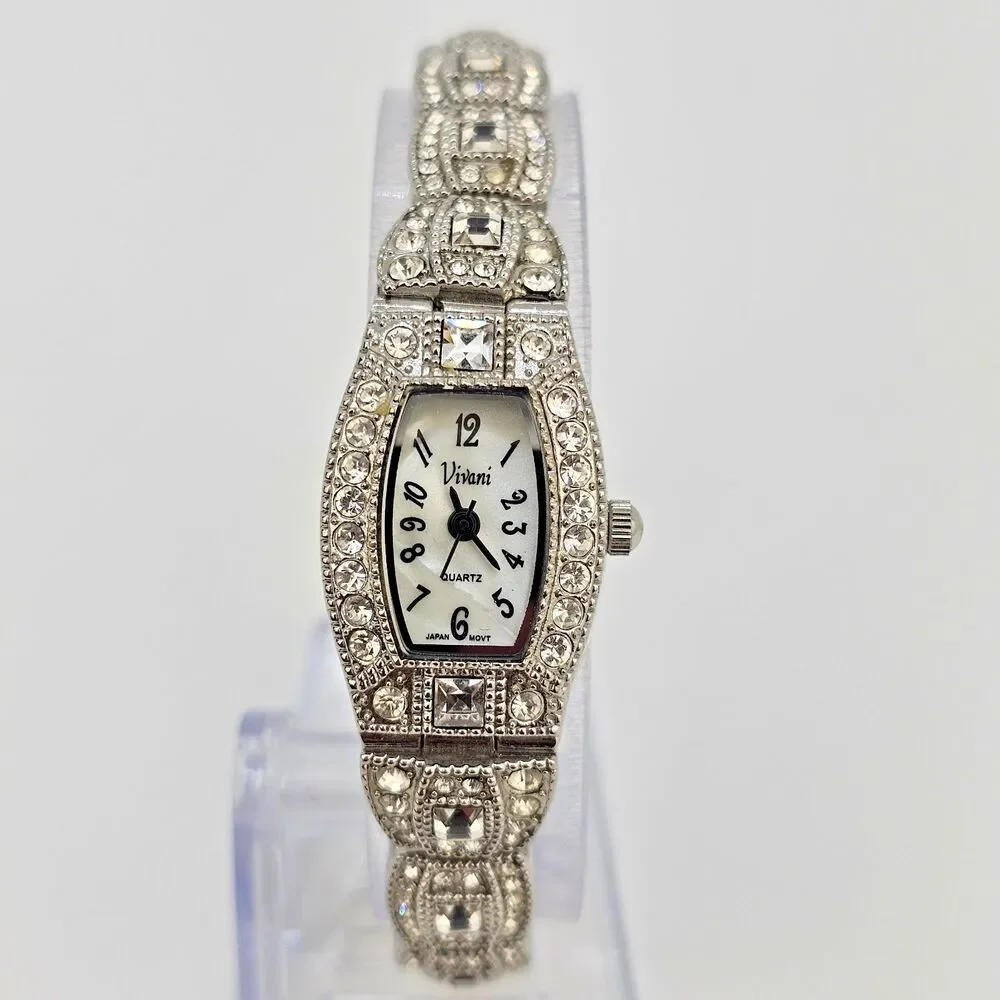 Vivani Women's Watch 18MM White Dial Gray Bracelet Band 6.5